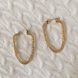 Monet gold tone earrings